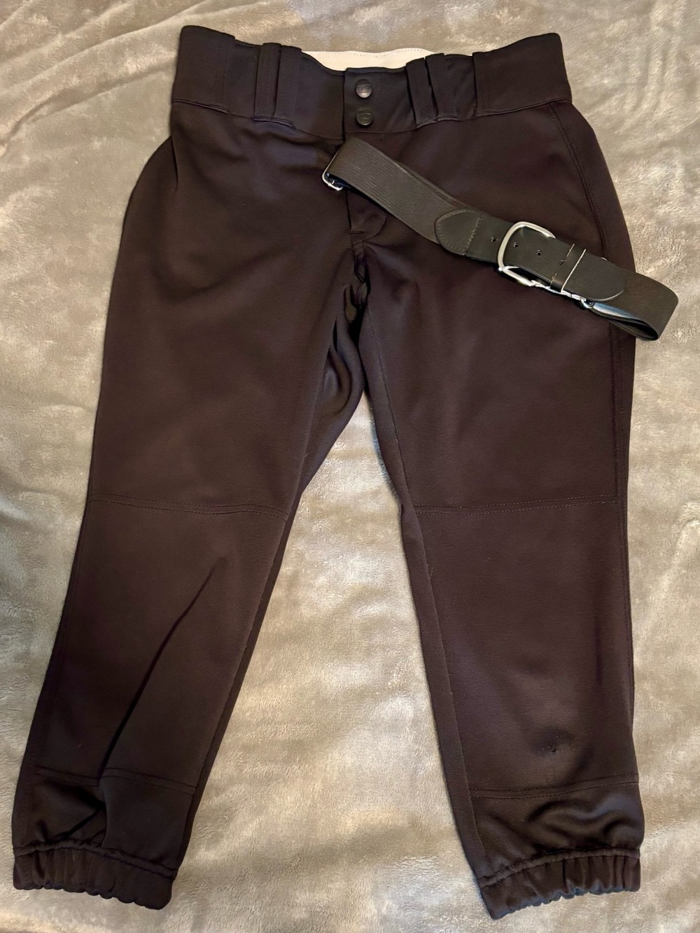 Women's Black Champro Softball Pants and Black Belt